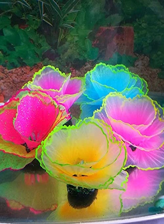 Norgail Aquarium Fish Tank Ornament Glowing Silicone Aquarium Ornaments Artificial Simulation Strip Coral Plant Decorations Landscape Purpie 1Pcs 2.75’’x3.5’’ - Image 3